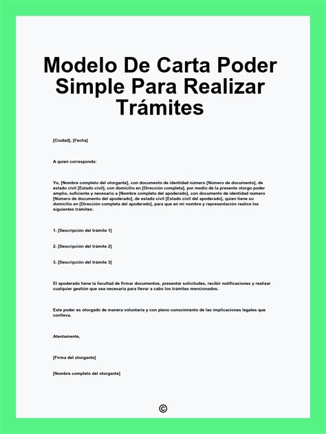 Modelos De Carta Poder Simple Para Tramites Image to u