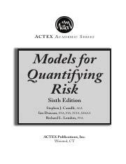 Models for quantifying risk actex solution manual. - Wunder jesu in theologie und unterricht..