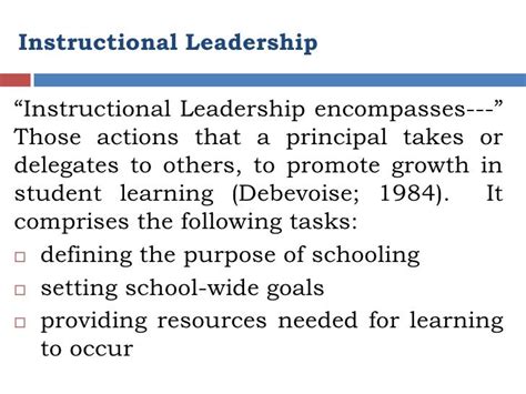 Models of Educational leadership / Instructional leadership 05.26.12