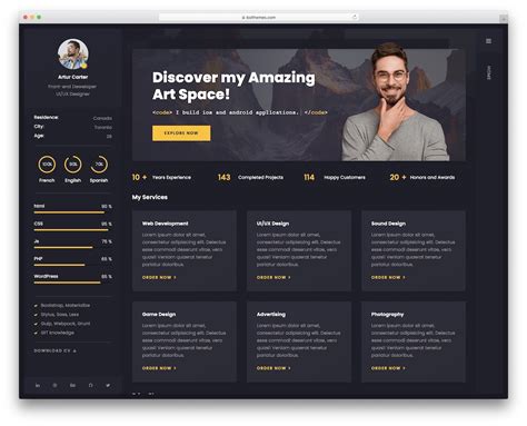 Modern And Interactive Web Resume Template