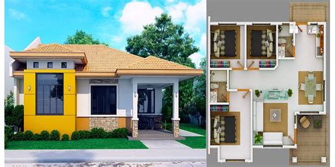 Modern Bungalow House with 3D Floor Plans and …