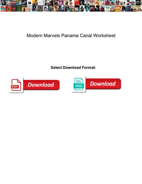 Modern Marvels Panama Canal Worksheet DocsLib