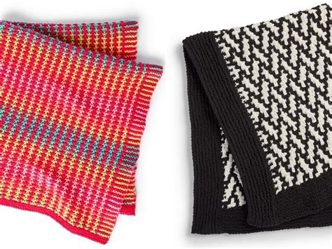 Modern Mosaic Blankets with Free Knitting Patterns