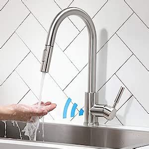 Modern Motion Sensor Activated HandsFree Brushed Nickel Touchless
