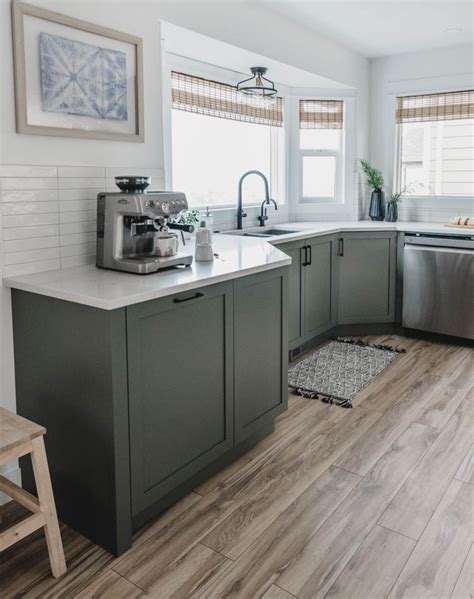 Modern Olive Green Kitchen Before + After! - Lemon Thistle