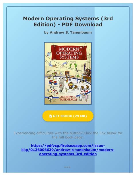 Modern Operating Systems 3rd Edition Free Download