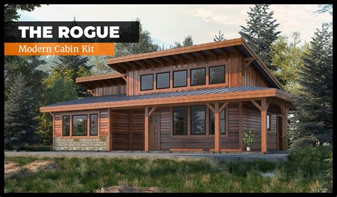 Modern Rogue Cabin Kit - 2 Bedroom Cabin Plan - DC Structures