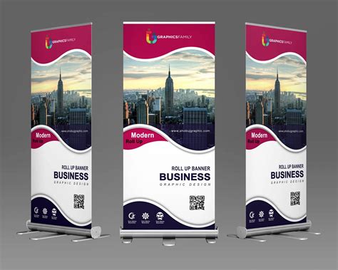 Modern Roll Up Banner Design For Business Free PSD GraphicsFamily