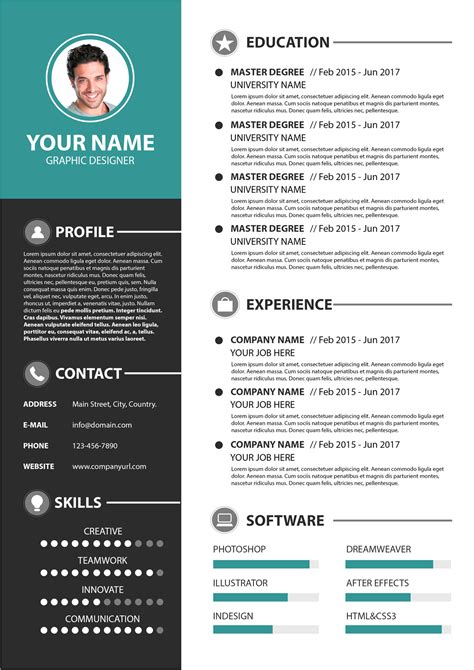 Modern Simple Resume Template PSD PSD Free Download