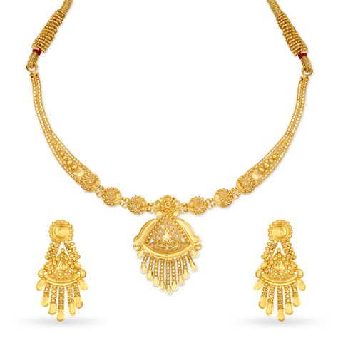Modern Tanishq Gold Necklace Designs With Price