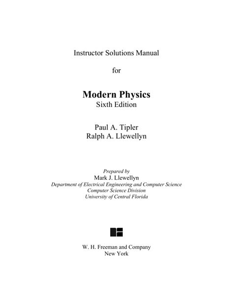 Modern Tipler 6th Edition Solutions Physics
