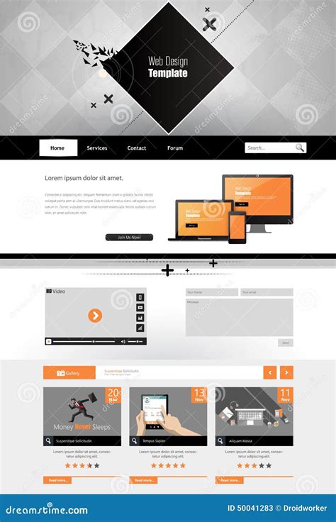 Modern Trendy and Creative Website Template. Abstract Web Design