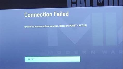 Modern Warfare 2 beta Connection Failed Puget Altus error What is it and how to possibly fix it