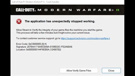 Modern Warfare 2 beta error code 0xc0000005 0 N What causes it and how to possibly fix it 