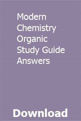 Modern chemistry organic study guide answers. - Gran enciclopedia de la región de murcia..