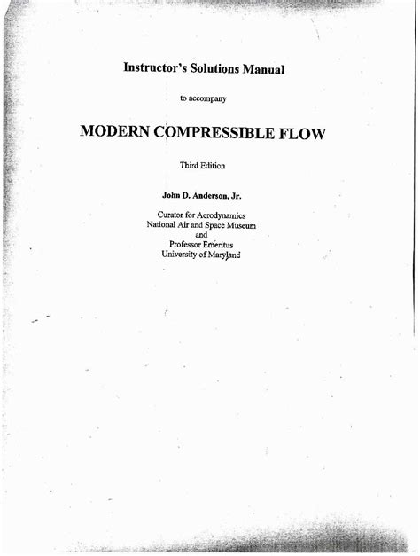 Modern compressible flow anderson solution manual. - How to cite an army field manual.