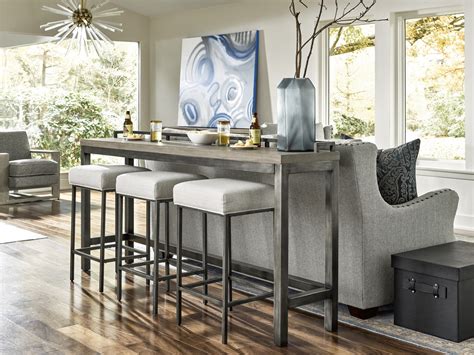 Modern console table with stools.  Explore modern furniture for stylish and functional living.  ...