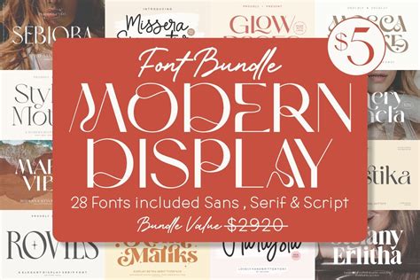Modern display fonts free.  Moreover, you can embed it to your website with @...