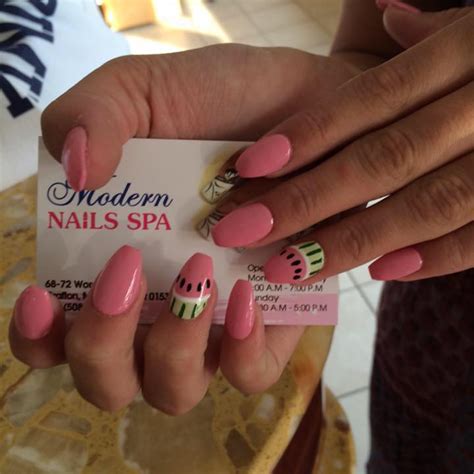 Specialties: Natural nail service: manicure/ pedicure/ shellac or gel color. Nail extension service: regular fullset/ fill-in/ pink and white or glitter powder. Eyebrow Waxing and mini facial service..