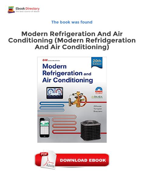 Modern refrigeration and air conditioning pdf download.  Modern technology ...