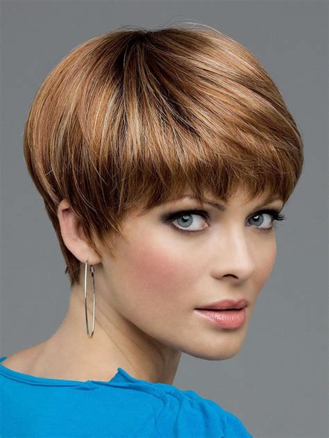 Modern wedge haircut. As women age, their hair tends to become thinner and more fragile. Many older women find that long hair is difficult to maintain, and it can make them look older than they really a... 