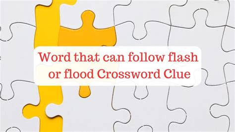 Modern-day flood Crossword Clue – NYT Crossword …