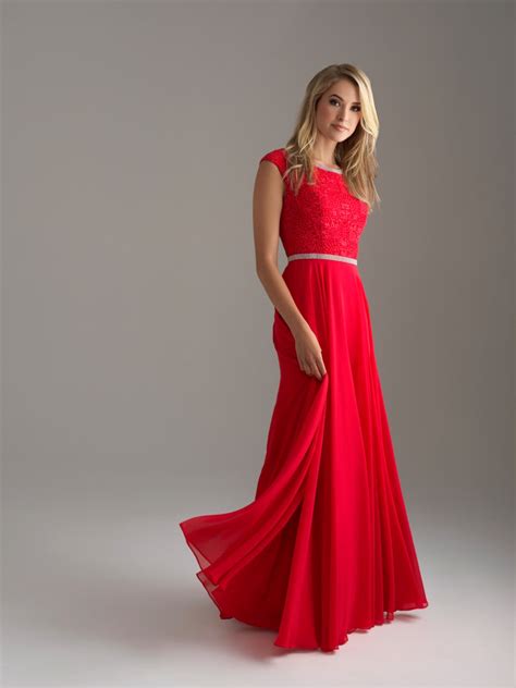 Modest Dresses Red prom dress, Women wedding guest dresses, …