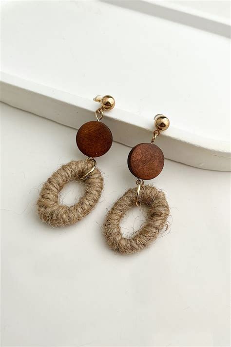 Modex Kahve Oval Sallantılı Hasır Küpe (5CM) Fiyatı, Yorumları.
