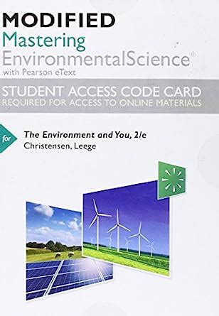 Read Online Modified Mastering Environmental Science With Pearson Etext  Standalone Access Card  For Environmental Science Toward A Sustainable Future 13Th Edition By Richard T Wright
