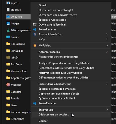 Modifier l’emplacement de votre dossier OneDrive