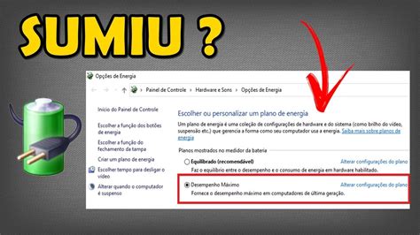 Modo Alto desempenho do plano de energia da bateria não …