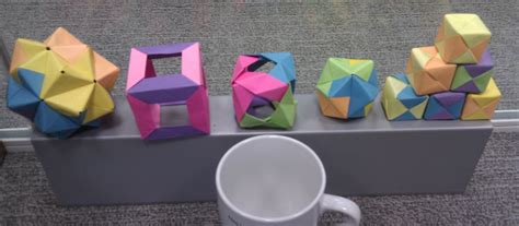 Modular Origami with post-its - upthebuzzard