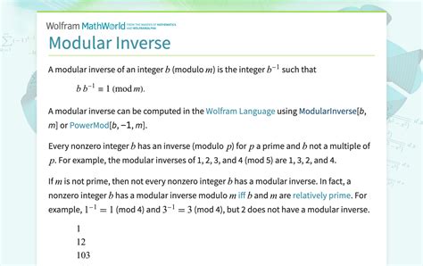 Modular inverse calculator wolfram.  Mathematical function, suitable for...