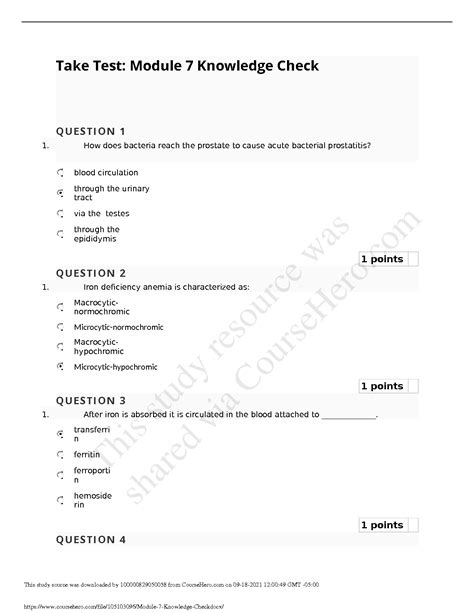 Module 7 knowledge check.  This article helps in understanding the Concepts of Study wit...