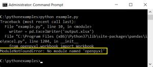 Modulenotfounderror No Module Named Openpyxl Python Examples Riset