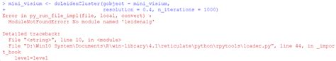 Modulenotfounderror no module named leidenalg. org (the Python Package Index) and i...