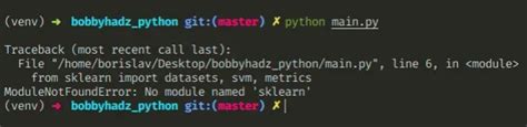 Modulenotfounderror no module named sklearn vscode. py", line 2, in <...