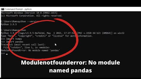 Modulenotfounderror_ no module named pandas (pycharm).  The Module Isn’t Install...