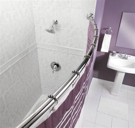 Moen CSR2165CH Chrome 5ft. Fixed-Length Curved Shower Rod …