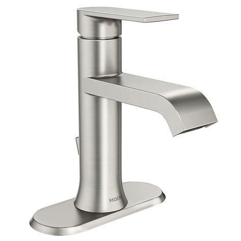 Benefits. brushed nickel finish brings the warm look of stainless to your bath. one-handle lever handle makes it easy to adjust the water. LifeShine® finish assures the ultimate in durability and is guaranteed not to tarnish, corrode or flake off. single hole mount creates a cleaner look against custom countertops.. 