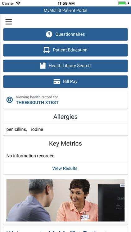 Moffitt hospital patient portal. Connecting these devices to your health record allows your care team to make informed choices based on the health and wellness data recorded by the app. Connect an App. Login to the MyMoffitt Patient Portal - https://my.moffitt.org. Click the Connect an App link in the middle of the Portal home page. Complete the form; and click the Submit button. 