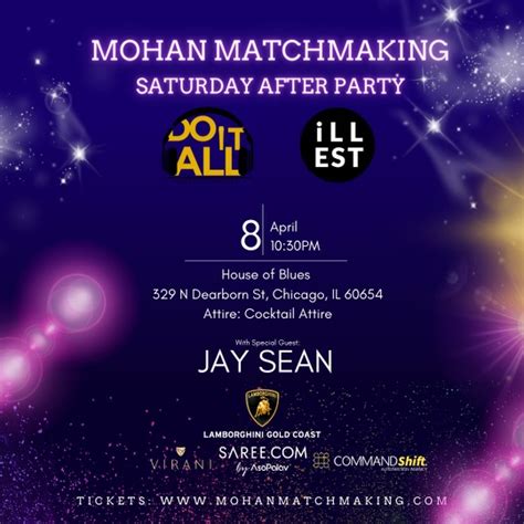 Mohan matchmaking. Here are my thoughts: (1) There is very little "matchmaking" and far more advertisements, people standing around, and useless concerts with old/outdated musicians like Jay Sean. The time to meet people is about 1 total hour of speed dating. The rest of the weekend is a waste of time including several hours of "downtime" which a person could fly ... 