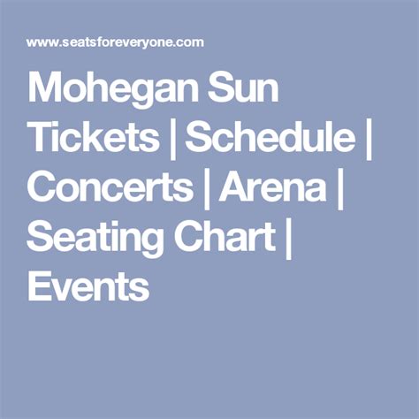 Mohegan Sun Calendar Of Events