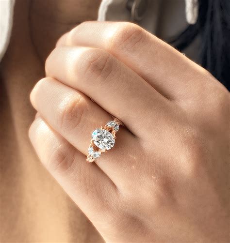 Moissanite diamond ring. Zen Moissanite offers handcrafted moissanite jewelry made by bench jewelers whose craftsmanship aims to create heirloom pieces. Learn more here. 