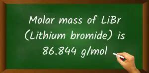 Molar mass of LiBr - WebQC