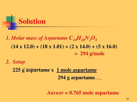 Molar mass of aspartame - WebQC