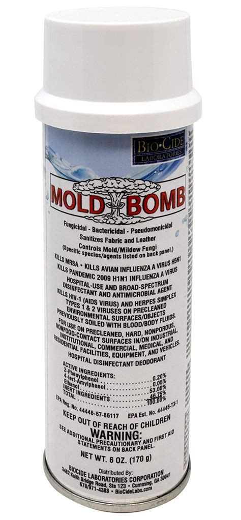 The Mold Bomb Spray is an industrial-strength product that kills 99.9% of all mold, bacteria, and viruses. Easy to use in hard-to-reach areas and HVAC systems. Skip to primary navigation ... 1 Fogger: $90.00. 1 Case: $540.00. One case of Mold Bomb consists of six fogging canisters.