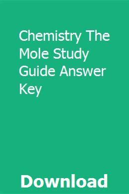 Mole Study Guide Answer Key