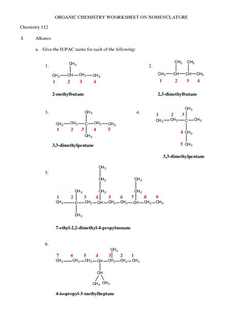 Molecular Mathematics Worksheet Answers