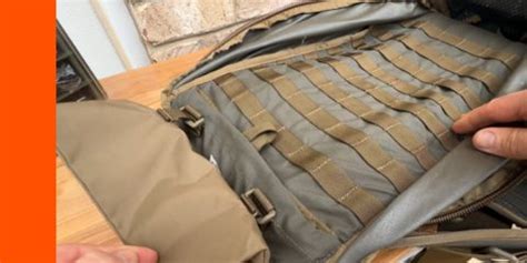 Molle webbing backpack.  The MOLLE webbing system allows you to customize y...